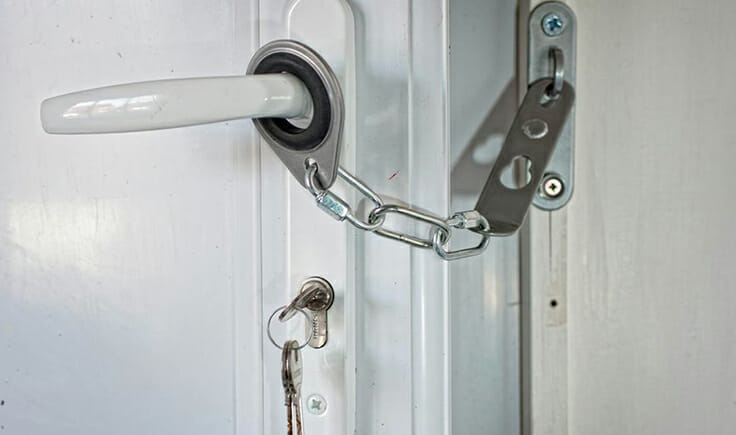 What is the best way to secure PVC doors