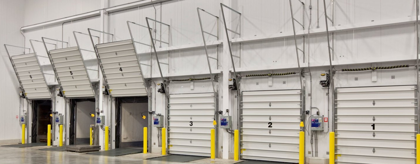 What are loading dock doors made of